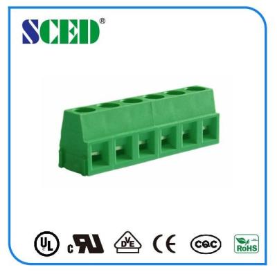 China Pitch 5.08mm Screw Type Terminal Block Green Plastic 300V 10A 5.08mm Pitch for sale