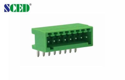 China PA66 Plastic Male Connector Plug In Terminal Block 2.50mm Screwless PCB 2P-24P for sale