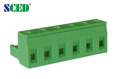 China Single Level Plug In Terminal Block Brass Female Connectors Pitch 7.62mm for sale