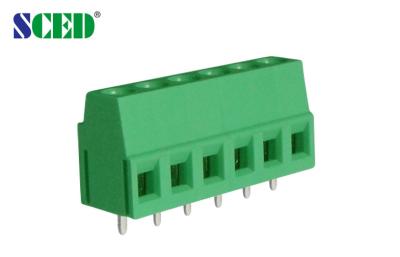 China color verde del bloque de terminales 300V 10A M3 2-24 postes de tornillo del PWB de la echada de 5.08m m en venta