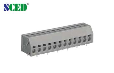 China Pitch 5.0mm Spring Screwless Terminal Block 300V 10A 2-24 Poles 16-26 AWG for sale