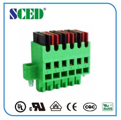 China 3.81mm Spring Clamp Electric Plug in Terminal Block For Server Site for sale