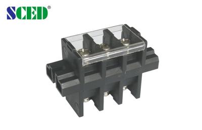 China 40A Panel Mount power terminal block connector Perforation Pitch 13mm M5 Screw  Brass PBT for sale