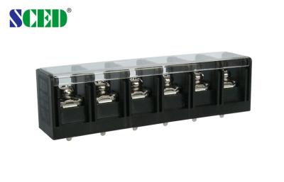China Plastic Cover High Voltage Terminal Block 40A M4 Screw Brass 13mm Power Connectors for sale