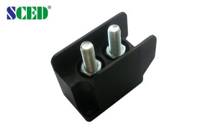China Black M8 Nut PBT Terminal Block Accessories 20mm Pitch Two Screw for sale