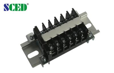 China 8.00mm Rail Mounted Terminal Blocks , 600V 10A Barrier Terminal Block With Any Poles for sale