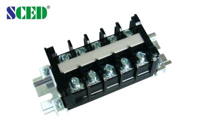 China Pitch 14.00mm Rail Mounted Barrier Terminal Block for PCB , Power Supply 600V 40A for sale