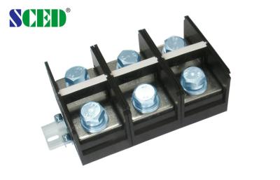 China High Current Electrical Rail Mounted Terminal Blocks 2P - 12P 60.00mm 600V 500A for sale