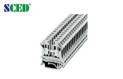 China 50A AWG 26 - 8 Din Rail Mounted Terminal Blocks 8.2mm 600V for Electric Lighting for sale