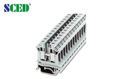 China 10.2mm Trilho-Montou blocos terminais, 65A Calibre de diâmetro de fios 24 - 6 bloco terminal da barreira de 600V à venda