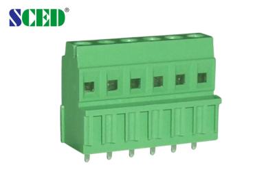 China Green Plastic PCB Terminal Block Euro Style Pitch 3.81mm 300V 10A UL CE for sale