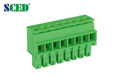 China Female Sockets Plug In Terminal Block / 8 AMP PCB Terminal Connector Block for sale