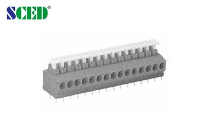 China Screwless Spring Terminal Block 2-28P Raising Structure Nickel Plated for sale