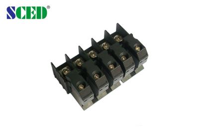 China 600V 60A Perforation Electrical Terminal Blocks , 12.7mm Feed Through Terminal Block for sale