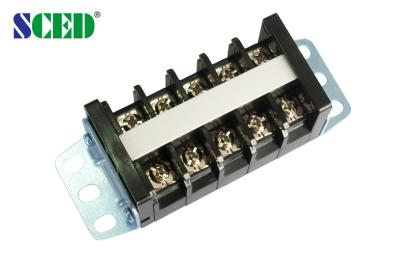 China Black Din Rail Panel Terminal Block M4 12.00mm 20-10 AWG Wire Range for sale