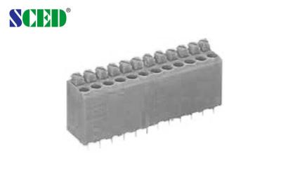 China 3.81mm Pitch PCB Spring Screwless Terminal block , 16 - 20 AWG 300V 10A , 2P - 28P for sale