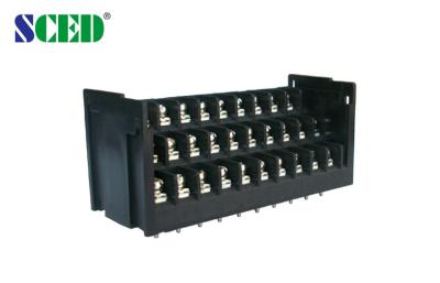 China 15A 10 x 3 Pin Barrier Terminal Block , High Voltage Wiring Block Connectors for sale