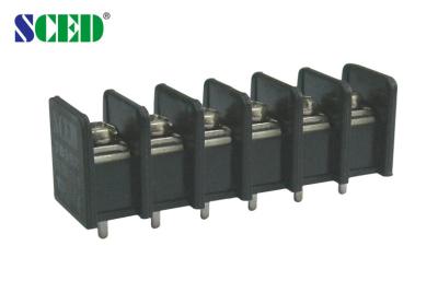China Single Level Barrier PCB Terminal Block Right Angle Pitch 9.525mm 300V 20A for sale