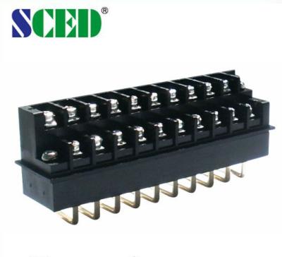 China 7.62mm UL CE Barrier Strip Terminal Block 300V 15A Black M3 Screw Connector For Power for sale