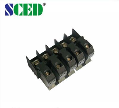 China M4 Screw Panel Mount Terminal Block PA66 Housing Brass Power Connector for sale