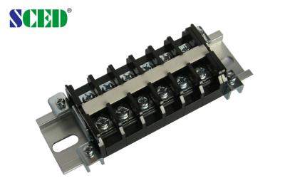 China PCB Panel Mount Terminal Block 11.50mm 600V 30A PC Black Screw Terminal Connector for sale