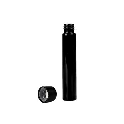 China Clear Black Glass Pre Roll Tube With Child Resistant Screw Lid 22x116mm for sale
