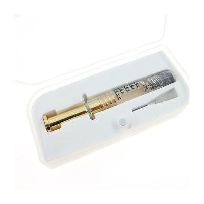 China Borosilicate glass 1mL Luer Lock Syringe With Metal Silver Or Metal Gold Plunger for sale