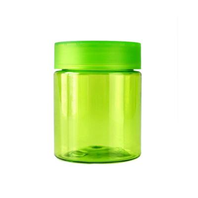 China Frasco resistente da criança plástica verde transparente do ANIMAL DE ESTIMAÇÃO do frasco do  4oz para a flor de 5g 6g à venda