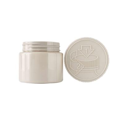 China Child Resist Weed Jar PET Plastic Marijuana Storage Canister with Childproof Cap for sale