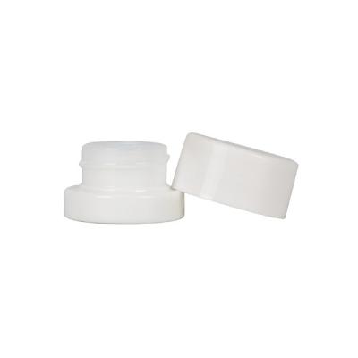 China Jarrón de vidrio blanco concentrado con tapa de tornillo CR Claros de cera de la personalizada de la jarra de la cera de la jarra de embalaje en venta