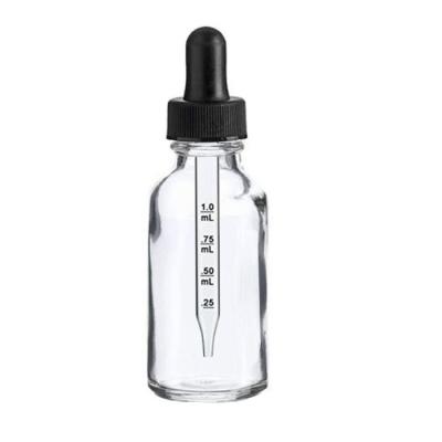China 30ml Transparent Clear Glass Dropper Bottle Glass Tincture Bottles for sale