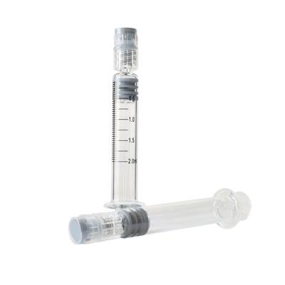 China Empty Luer Lock Glass Syringes with Metal or Plastic Plunger for Cosmetic Oil for sale
