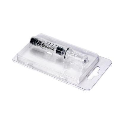 China Seringa de vidro de fecho Luer de calibre 14 com tubo transparente à venda