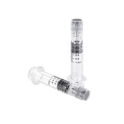 Cina MOQ 1 pezzo Luer Cap Oil Syringes with Luer Slip Glass Syringes 1ml 3ml 5ml in vendita
