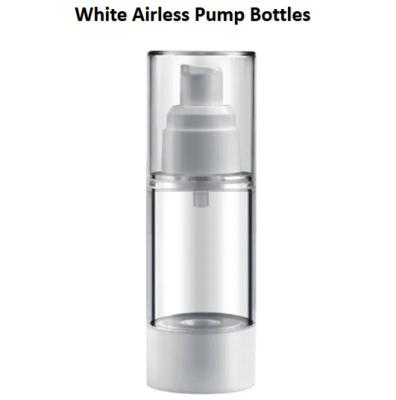 China Streamlined White Airless Pump Bottles Single Chamber 15ml 30ml 50ml 150ml for sale