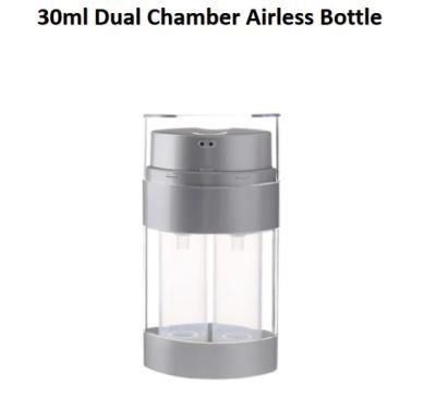 China Dual Chamber 30 Ml Airless Pump Bottles PP Cylinder Style Customized for sale