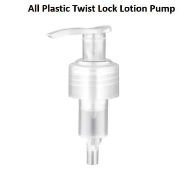 China Custom Twist Lock Refillable Lotion Dispenser Plastic 24/410 28/410 for sale