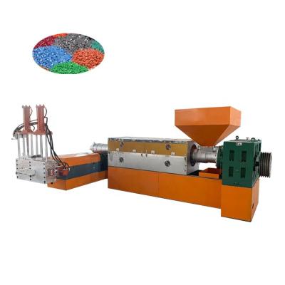 China Recycling Waste Plastic Double Stage Pelletizing Machine With Special 45 Steel Screw for sale