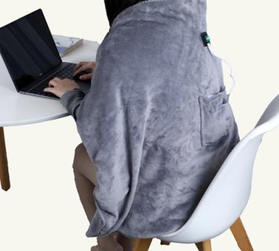 China Portable 100 Percent Polyester Blanket Warm Fleece Grey Flannel Blanket à venda