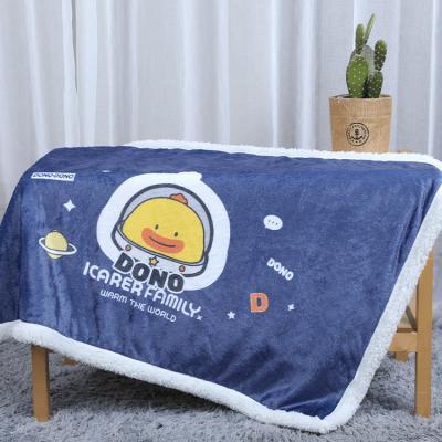 China Knit 100 Polyester Weighted Blanket Throws 30x40 Double Layer Flannel Blanket for sale