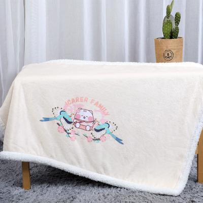 China 2 Layer Polyester Fleece Throws 30X40 Inch Microfiber Soft Flannel Blanket en venta