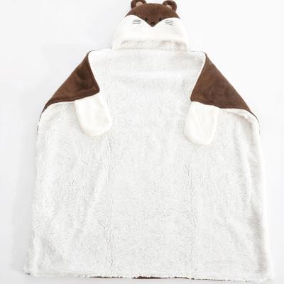 China 2 Ply Thick Hooded Snuggle Blanket Heavy Sherpa Heated Wrap Throw à venda