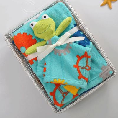 中国 Baby Unisex Frog Fleece Blanket Animal Face Security Plush Blanket 販売のため