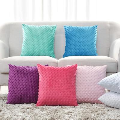 China Cozy Square Throw Pillow Covers 18x18 Minky Bubble Couch Pillow Covers for sale