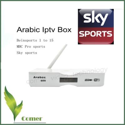 China 2 años liberan el interfaz turco USB Wifi de IPTV de la caja de la caja androide árabe IPTV RJ-45 de Google TV ningún plato en venta
