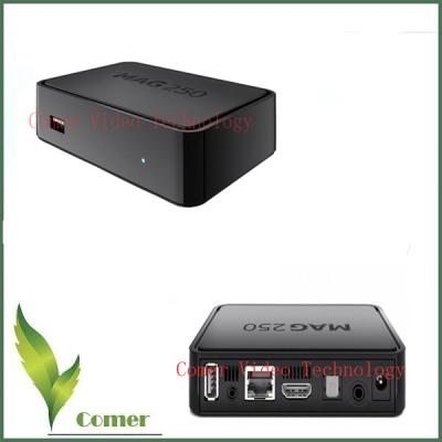 Chine 256 boîtier décodeur Linux de Digital HD de mémoire instantanée de mi-bande 2.6.23 MAG250 USB 2,0 à vendre