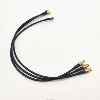China 100mm RF Coaxial Cables RP SMA Female To MMCX Cable Extension RG178 for sale