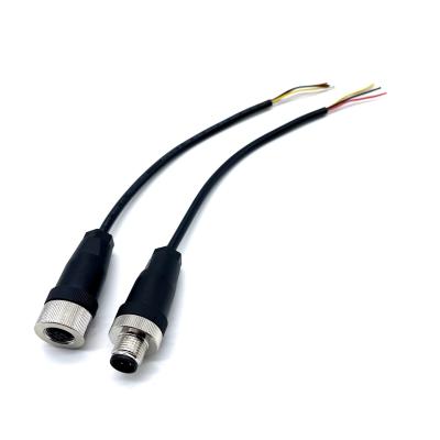 China 4 Pin M12 Connector Waterproof Cables 2P 3P 4P 6P 8P Male To Female Straight Connector for sale
