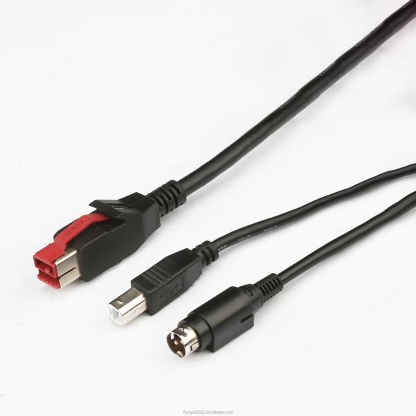 Quality OEM ODM USB DC24V Cable 24V To Hosiden USB-B for sale