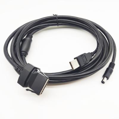 China 2m 12V 24V USB Printer Cable 8P Connector To DC POS Equipment for sale